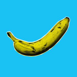 Halftone Banana Screen Print